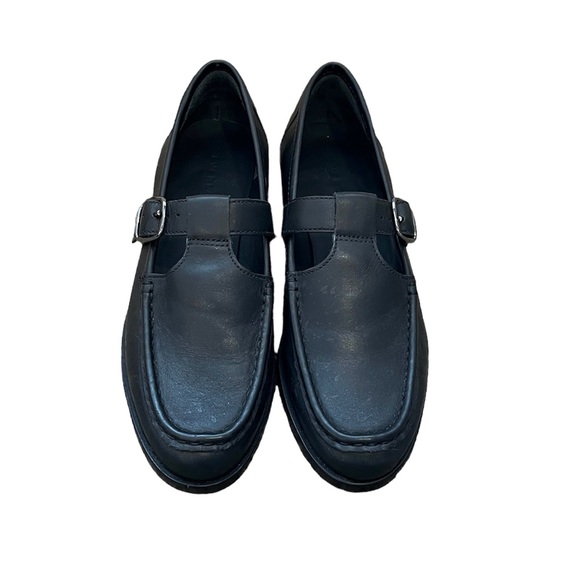 Everlane Shoes Everlane Black Leather Mary Jane Shoes Poshmark